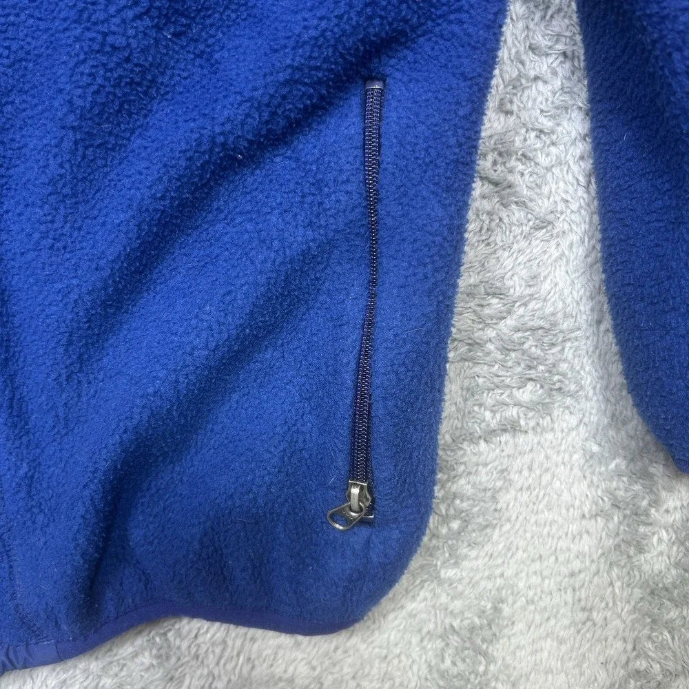 Vintage Patagonia Synchilla Jacket Men's L Blue Fleece Full Zip Made In USA 3508